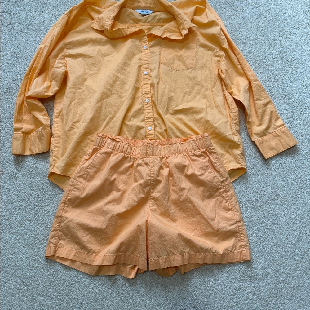 Old Navy shorts and button down shirt set